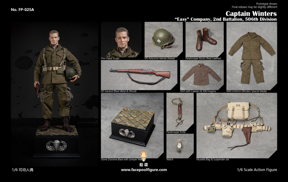 Facepool FP025A 1/6 Captain Winters Standard Edition Figure | KGHobby