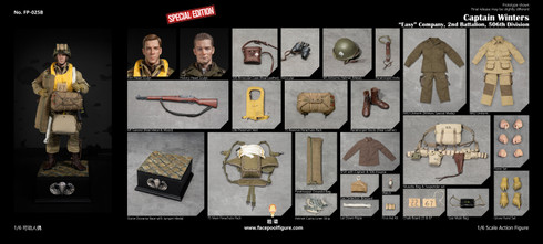 Facepool FP025B 1/6 Scale Captain Winters Special Edition with Battle-Damaged Base