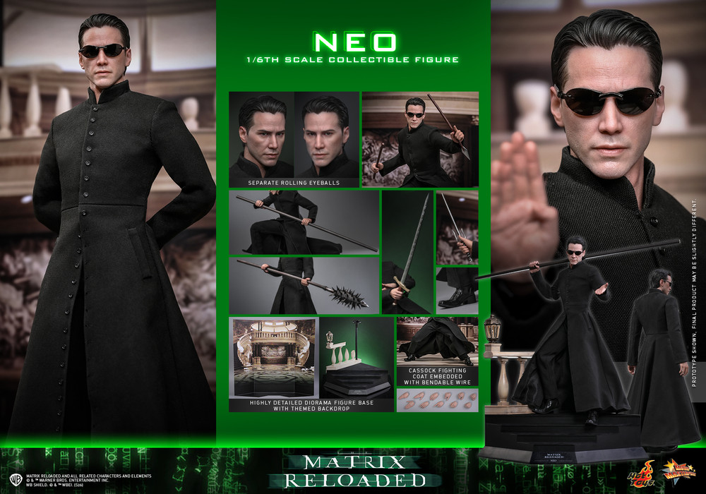 Hot Toys MMS868 Neo The Matrix Reloaded 1/6 Scale Figure | KG Hobby
