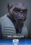 Close-up of Zeb Orrelios Hot Toys head sculpt showing Lasat fur texture and eyes