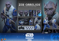 Hot Toys Zeb Orrelios 1/6 figure packaging and included accessories set.