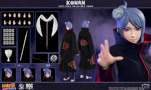 Konan Akatsuki cloak fabric detail 1/6 scale Rocket Toys collectible
