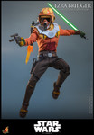 Ezra Bridger figure wearing Imperial Scout Trooper helmet accessory.