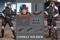 Toys Battalion Combat Soldier action figure showing the full body layout and tailored fabric clothing assets.