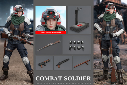 Toys Battalion Combat Soldier action figure showing the full body layout and tailored fabric clothing assets.