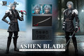 Front full length view of the Toys Battalion Ashen Blade one sixth scale figure showcasing the complete armor set and tailored fabric outfit.