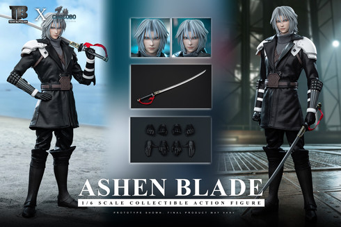 Front full length view of the Toys Battalion Ashen Blade one sixth scale figure showcasing the complete armor set and tailored fabric outfit.