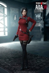 TOYSTAY TS 009 1 6 scale Ada collectible figure wearing a red knitted sweater and holding a tactical pistol.
