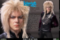 Tailored genuine leather King jacket and costume details shown on the Infinite Statue Jareth figure.