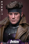 Close up of Hot Toys MMS910 Gambit head sculpt showing separate rolling eyeballs and UV kinetic effect.