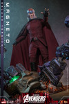 Description: The Hot Toys MMS913 Magneto Deluxe Version 1/6 scale collectible figure poses dramatically in his signature burgundy tunic and flowing cape.