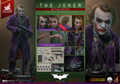 Hot Toys Dark Knight Joker Artisan Edition quarter scale collectible figure stands in full custom purple suit showing authentic rooted wool hair details.