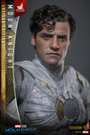 Hot Toys TMS140AE Moon Knight Artisan Edition sixth scale figure featuring an unmasked Oscar Isaac head sculpt with rooted wool hair and rolling eyeball system.