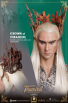 A detailed close-up shot highlights the facial sculpt capturing actor Lee Pace as the Elvenking Thranduil from The Hobbit feature films.