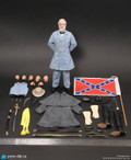 The full view of the DID NS80198 1/6 scale General Robert E Lee figure displays the entire Civil War officer uniform and accessories.