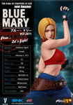 The detailed head sculpt of the VERYCOOL Blue Mary one sixth scale figure incorporates movable separate eyeballs and signature short blonde hair.
