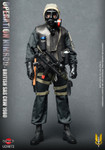 Close up shot displaying the detailed Bristol Type two body armor genuine leather MK1 pigskin assault vest and Pocketfone radio setup on the Ujindou UD9072 SAS figure.
