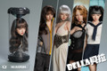 full comparison shot showcasing all four color and hair style variants from the KID KING KKP004 BELLA collection.