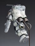 The rear angle highlights the intricate engine thrusters and mechanical joints of the Maschinen Krieger space suit.