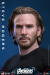 A close up look at the highly detailed Chris Evans head sculpt featuring movable rolling eyeballs and realistic skin texture.