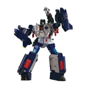 Front view of the Takara Tomy Transformers Masterpiece MPG 14 Godbomber in its fully articulated robot mode showcasing the premium die cast details.