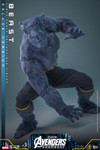 The full body shot of the one sixth scale Beast figure shows off the meticulously implanted blue wool hair and the classic X Men costume.