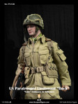A close up shot showcasing the highly detailed and lifelike painted head sculpt of the Facepoolfigure Lieutenant Buck action figure.