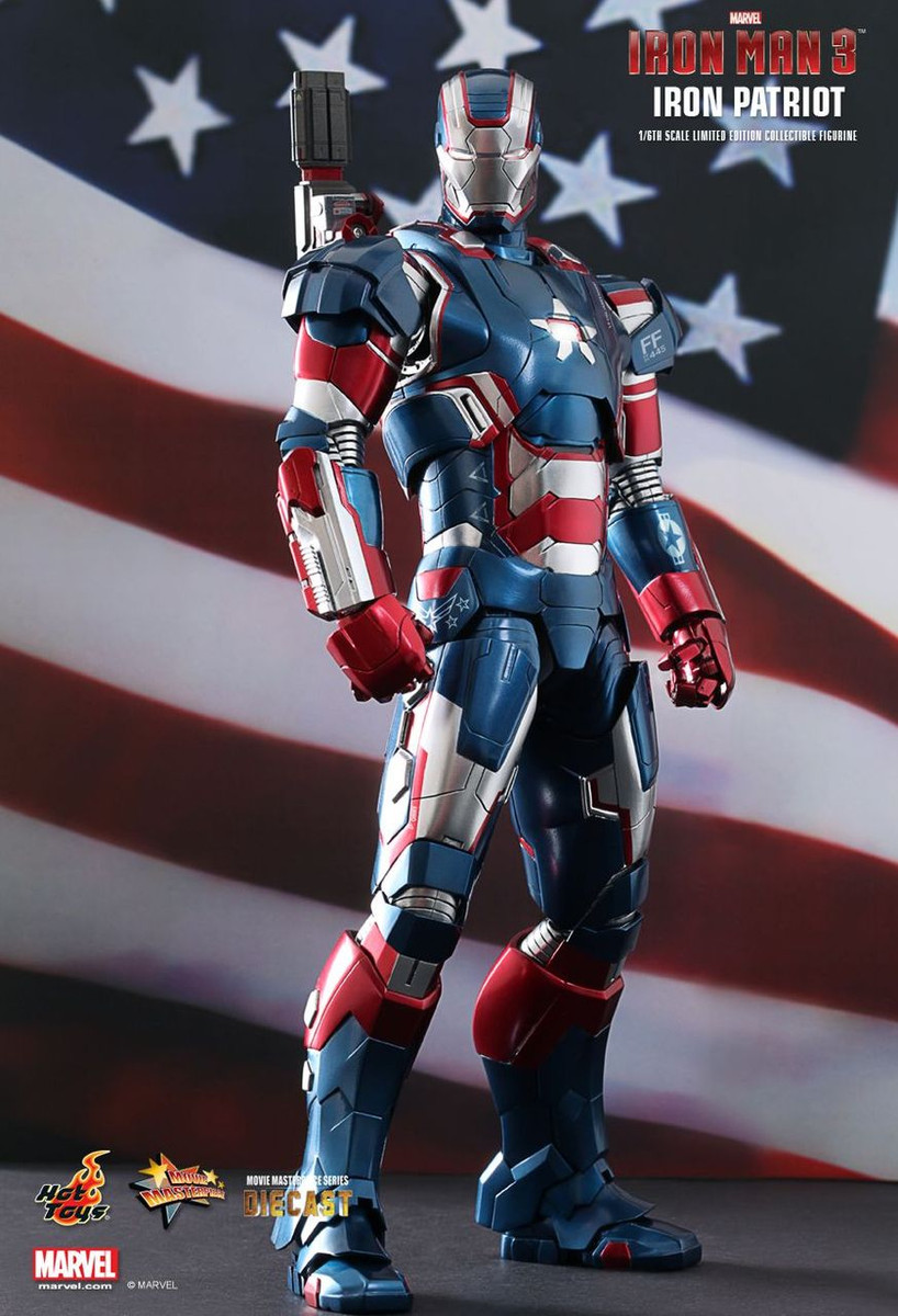 HOT TOYS IRON MAN 3 IRON PATRIOT 1/6TH SCALE LIMITED EDITION