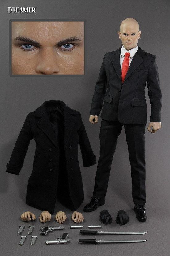 1/6 Solider Figure Dreamer Hitman 47 12" Male Figure Suit Head Toy Collection 