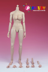 Play Toy 1/6 Nude Girl Female Action Figure Body-Pale Skin Medium Breast Version 4.0