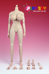 Play Toy 1/6 Nude Girl Female Action Figure Body-Pale Skin Extra Large Breast Version 4.0