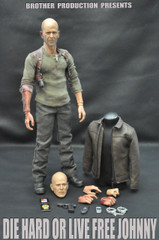 Brother Production DIE HARD or LIVE FREE JOHNNY 1/6 Bruce Willis action figure in stock