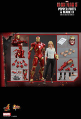 HOT TOYS MMS311  IRON MAN 3 PEPPER POTTS & MARK IX 1/6TH SCALE COLLECTIBLE FIGURES SET