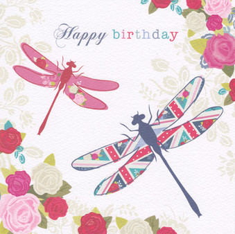 Hope And Glory Dragonflies Birthday Card