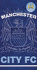 Manchester City. - Blue Birthday Card With Badge