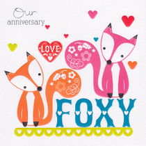 Foxy Anniversary Card - Cherry On Top