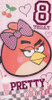 Angry Birds - Girl's 8th Birthday Card