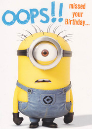 Despicable Me - Belated Birthday Card