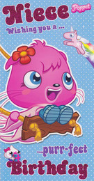 Moshi Monsters Niece's Birthday Card