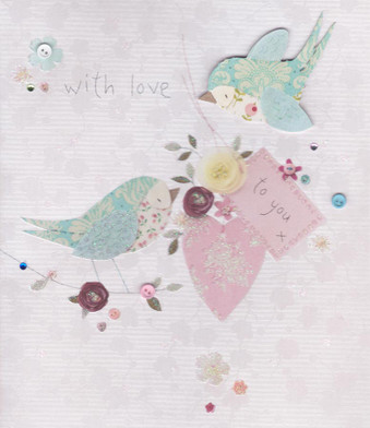 With Love Greeting Card - Button Box