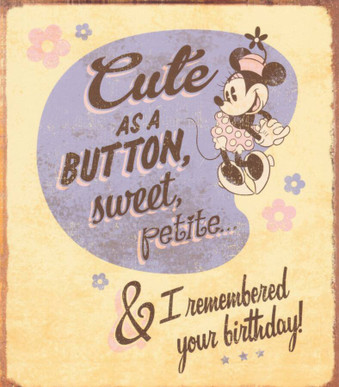 Minnie Mouse - I Remembered Your Birthday Card