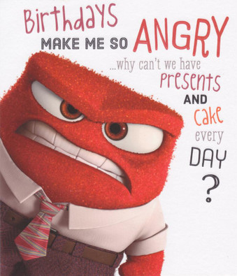 Inside Out - Birthday Card - Anger