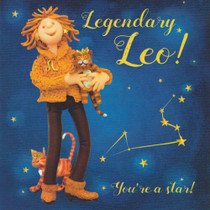 Leo Star Sign Zodiac Birthday Card