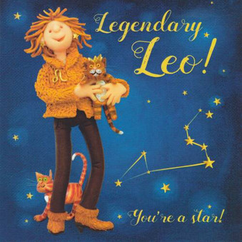 Leo Star Sign Zodiac Birthday Card