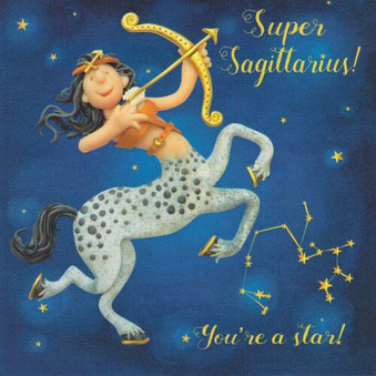 Sagittarius Star Sign Zodiac Birthday Card