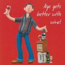 Age Gets Better With Wine Greeting Card