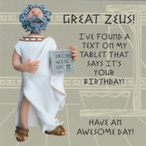 Zeus Birthday Card