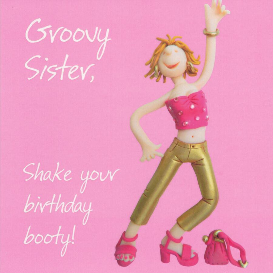 Groovy Sister Birthday Card - One Lump Or Two - CardSpark