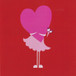 Love Heart Greeting Card - Red