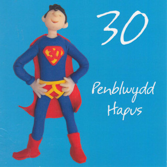 Penblwydd Hapus - Welsh Male Age 30 Birthday Card